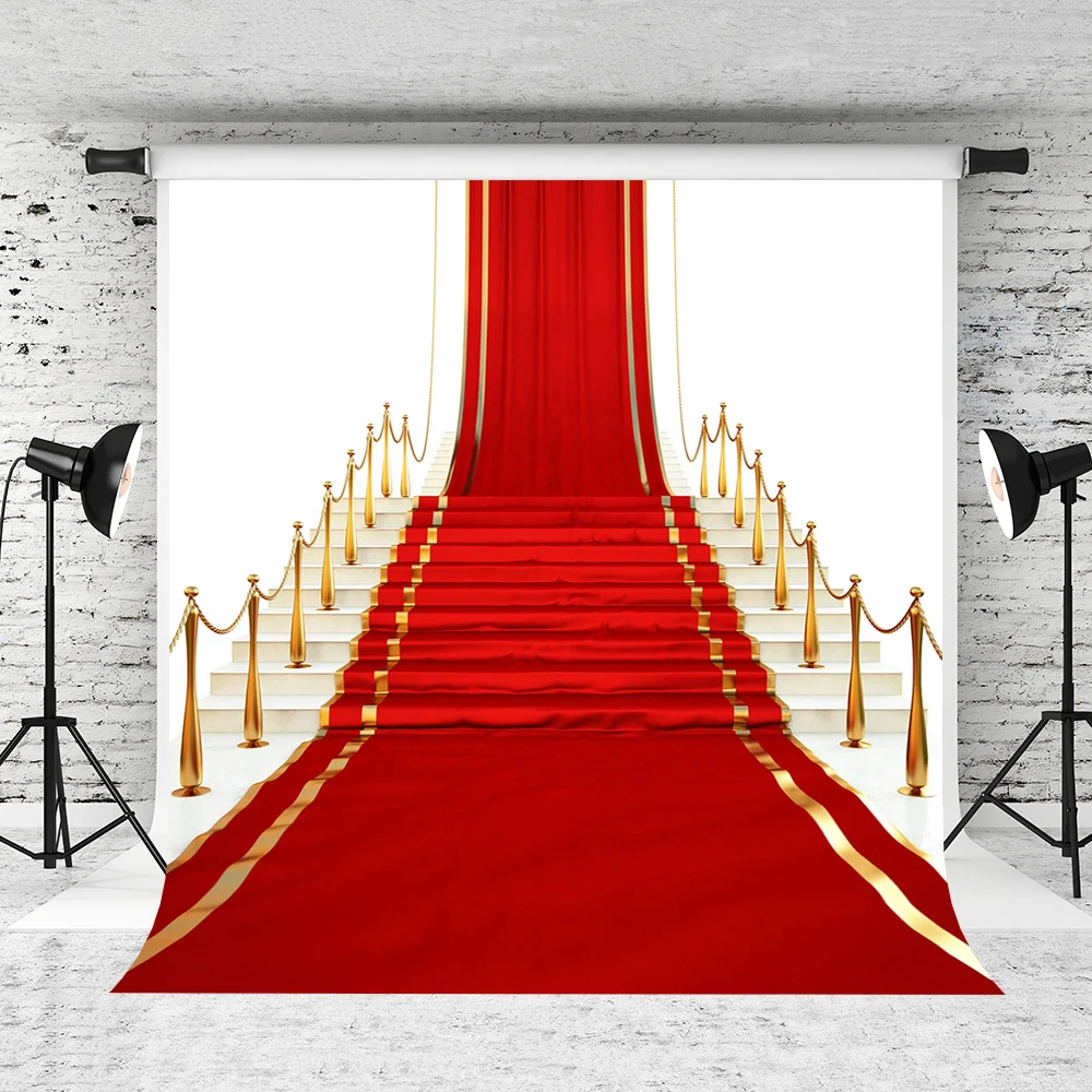 

VinylBDS 10X10FT Red Stage Photo Background Photography Backdrop Carpet Aperture Backgrounds For Photo Studio Wedding Backdrop