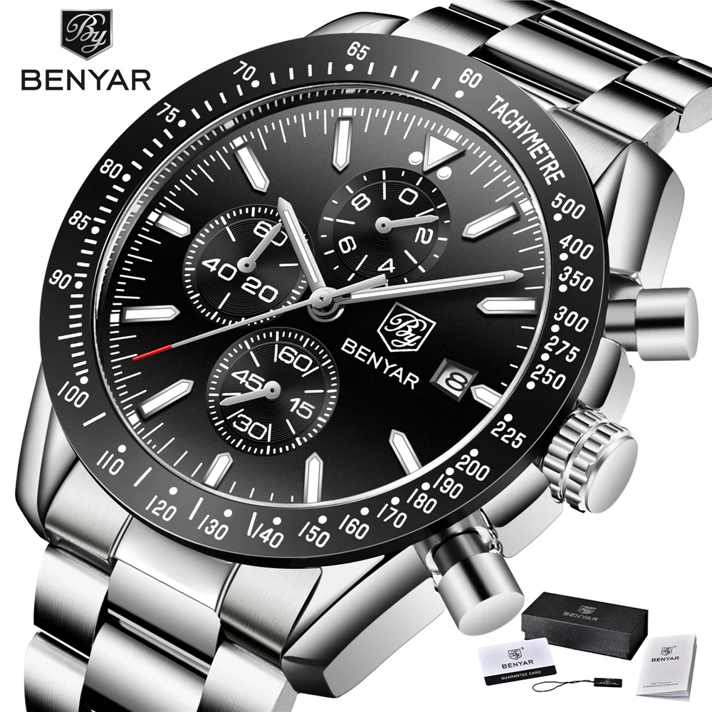 2021 New BENYAR Men's Luxury Watch Top Brand Quartz Wristwatch Men's Business Stainless Steel Wristband Waterproof Wristwatches
2021 New BENYAR Men's Luxury Watch Top Brand Quartz Wristwatch Men's Business Stainless Steel Wristband Waterproof Wristwatches