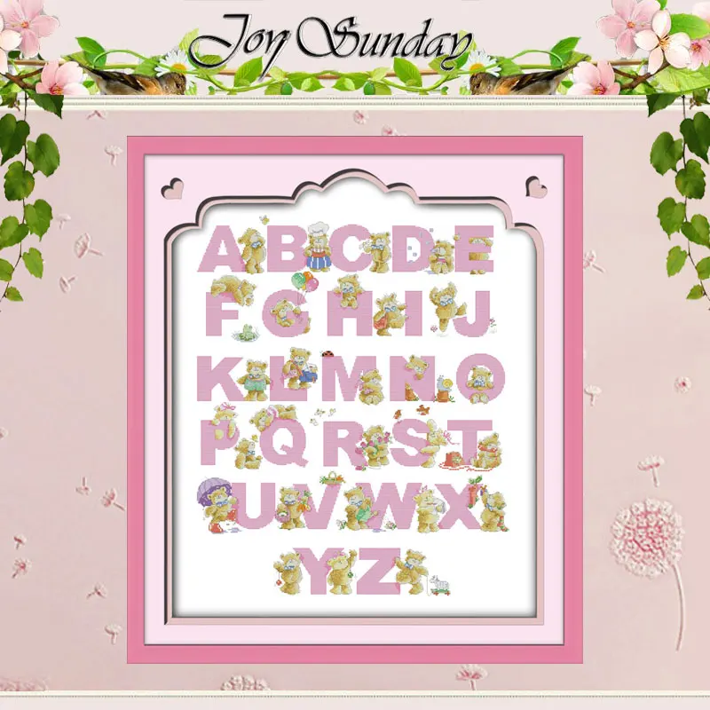 Little Bear's Alphabet Patterns Counted Cross Stitch Set Wholesale 11CT 14CT Cartoon DMC Cross-stitch Kit Embroidery Needlework
Little Bear's Alphabet Patterns Counted Cross Stitch Set Wholesale 11CT 14CT Cartoon DMC Cross-stitch Kit Embroidery Needlework
