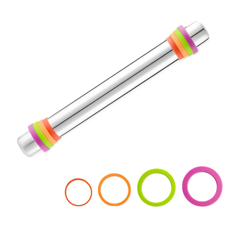 Adjustable Stainless Steel Rolling Pin Dough Mat Dough Roller Removable Adjustable Thickness Rings Pizza Pastry Pie Baking
Adjustable Stainless Steel Rolling Pin Dough Mat Dough Roller Removable Adjustable Thickness Rings Pizza Pastry Pie Baking