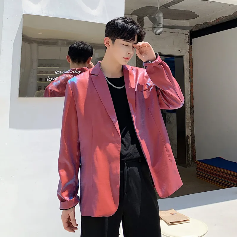 Male Streetwear Hip Hop Party Stage Suit Jacket Outerwear Men Autumn Vintage Fashion Shining Loose Casual Red Blazer Coat
Male Streetwear Hip Hop Party Stage Suit Jacket Outerwear Men Autumn Vintage Fashion Shining Loose Casual Red Blazer Coat
