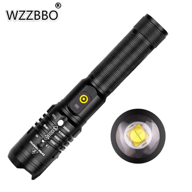 60000 Lumens P50 Flashlight Aluminum Alloy USB Charging Input and Output Zoom Flashlight 18650
60000 Lumens P50 Flashlight Aluminum Alloy USB Charging Input and Output Zoom Flashlight 18650