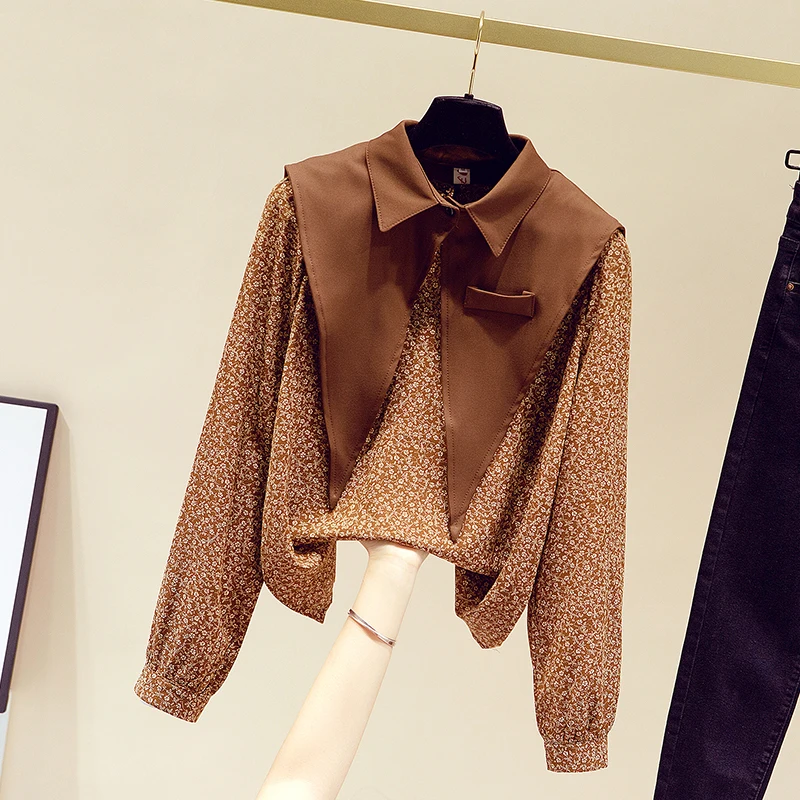 VANOVICH Korean Japan Style All-match Design Fashion Small Shawl+Floral Shirt 2021 New Autumn Turn-down Collar Blouse Women
VANOVICH Korean Japan Style All-match Design Fashion Small Shawl+Floral Shirt 2021 New Autumn Turn-down Collar Blouse Women
