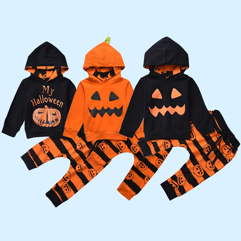 Halloween Infant Baby Clothes Set Toddler Girl Boy Kids Pumpkin Face Print Hooded Tops Stripe Long Pants 2pcs Outfits Sets 0-4T
Halloween Infant Baby Clothes Set Toddler Girl Boy Kids Pumpkin Face Print Hooded Tops Stripe Long Pants 2pcs Outfits Sets 0-4T