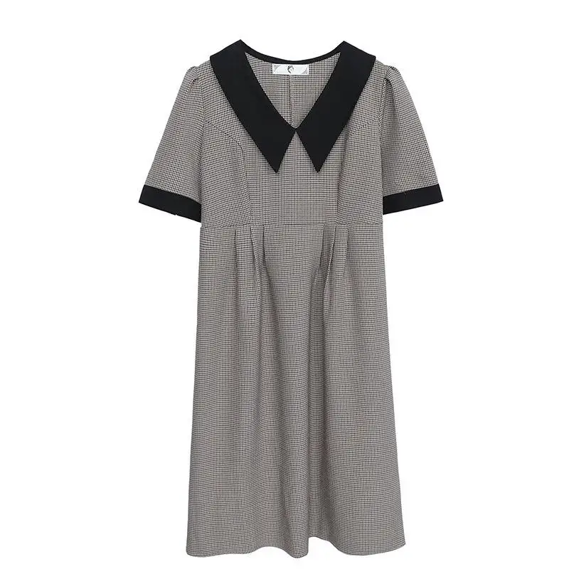 Spring Summer Office Work Dress Big Size Houndstooth Plaid Plus Size Dress Korean style Women Clothing Long Dress 4xl large robe
Spring Summer Office Work Dress Big Size Houndstooth Plaid Plus Size Dress Korean style Women Clothing Long Dress 4xl large robe