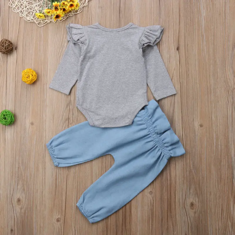 2021 Brand Boutique Newborn Baby Girl Clothes Long Sleeve Bodysuit Bow Denim High Waist Pants Headband 3Pcs Set Outfits 0-24M
2021 Brand Boutique Newborn Baby Girl Clothes Long Sleeve Bodysuit Bow Denim High Waist Pants Headband 3Pcs Set Outfits 0-24M