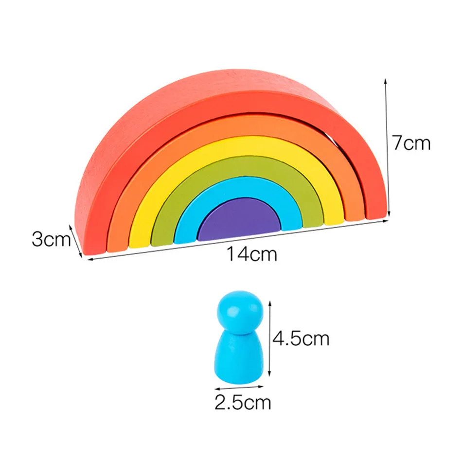 Kids 12Pcs Rainbow Blocks Bridge Montessori Educational Toys Creative Wooden Stacked Balance Rainbow Blocks for Children
Kids 12Pcs Rainbow Blocks Bridge Montessori Educational Toys Creative Wooden Stacked Balance Rainbow Blocks for Children