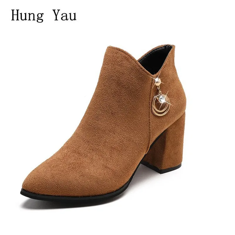 Women Ankle Martin Boots High Heels Pointed Toe Platform Autumn Winter Female Casual Shoes Woman Fashion Crystal Zip
Women Ankle Martin Boots High Heels Pointed Toe Platform Autumn Winter Female Casual Shoes Woman Fashion Crystal Zip
