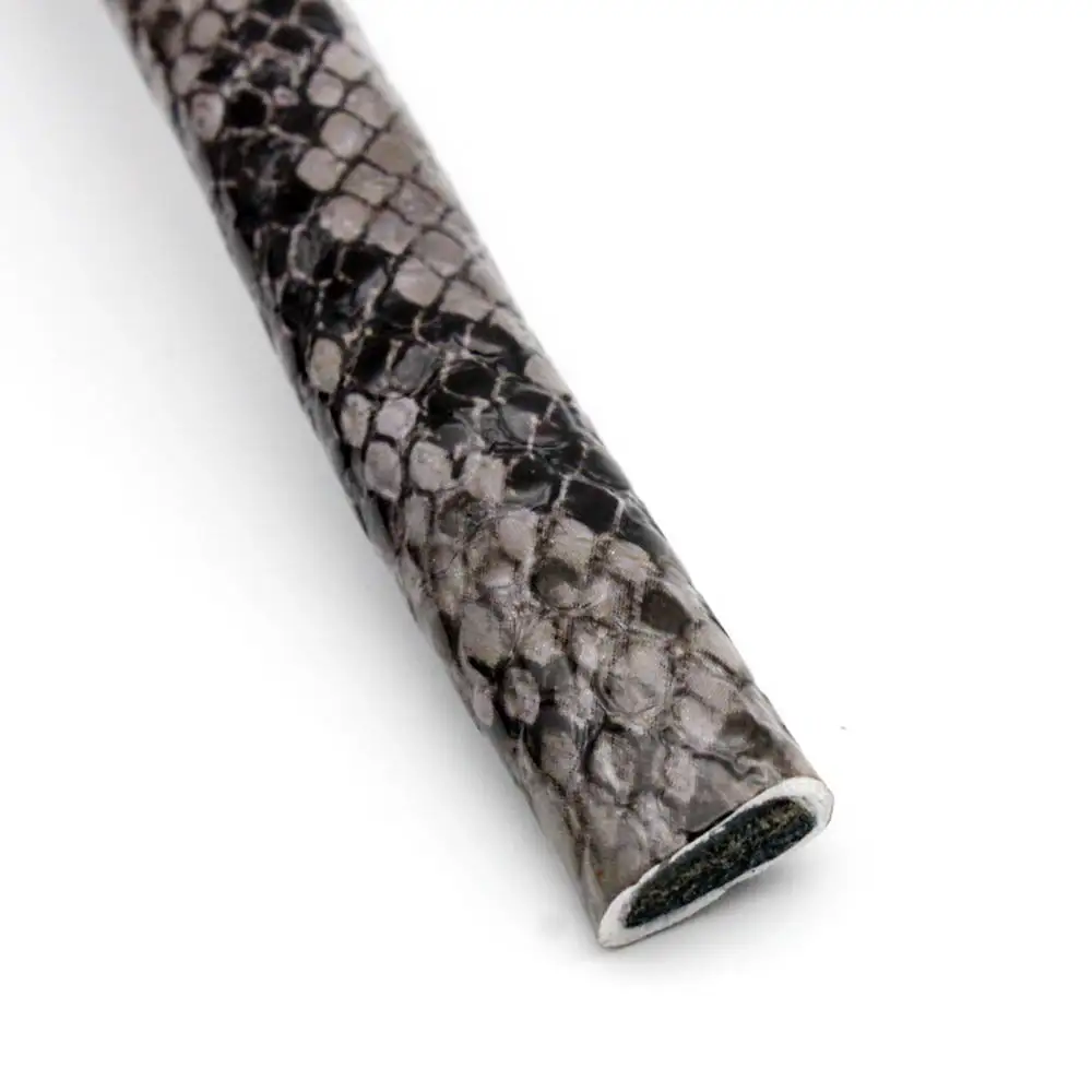 Aaazee 1 Yard 10mmx6mm Ash Base Snake Skin Pattern Licorice Leather Strip, Outside PU with Inside Cowhide SLL-209
Aaazee 1 Yard 10mmx6mm Ash Base Snake Skin Pattern Licorice Leather Strip, Outside PU with Inside Cowhide SLL-209