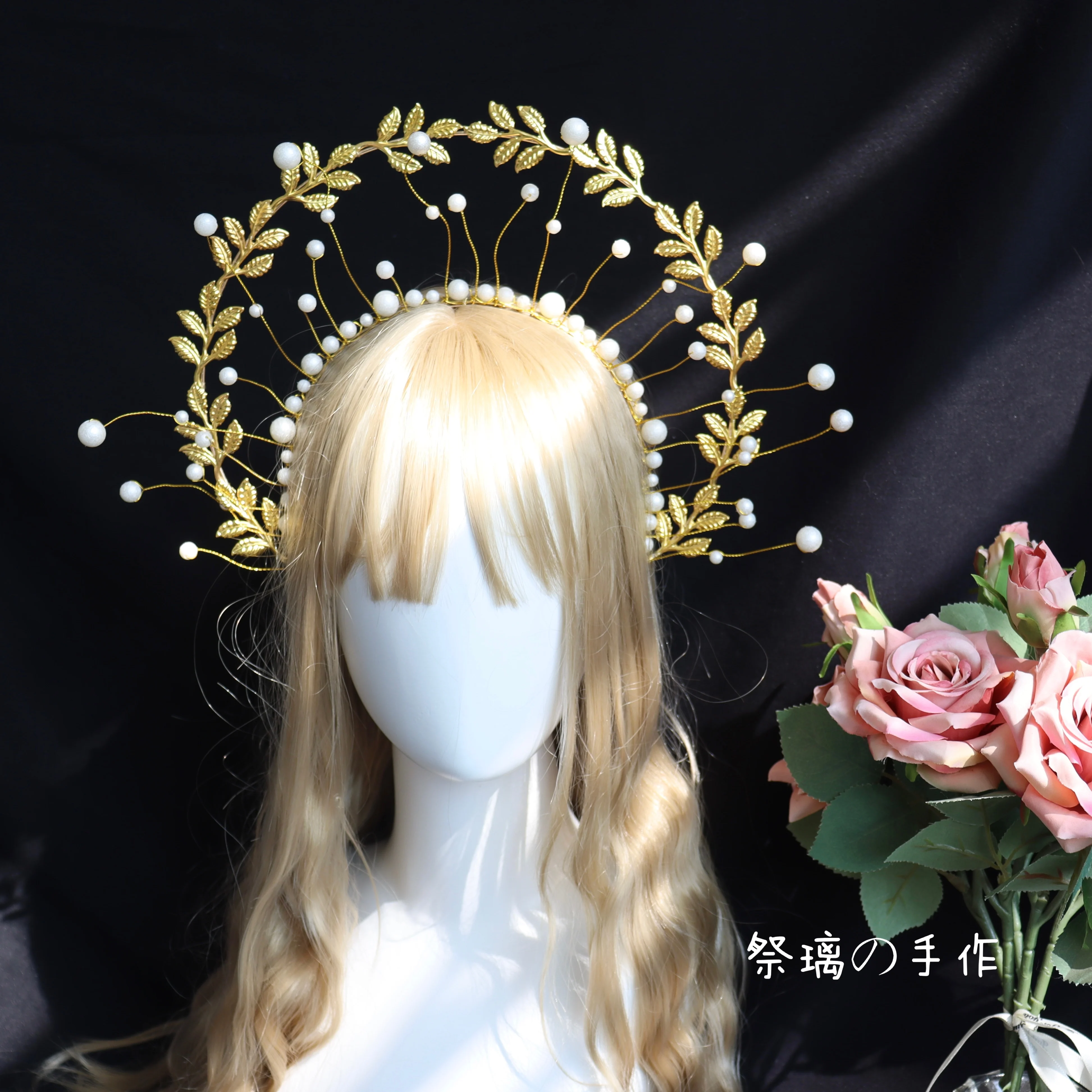 Original Hand-made Japanese Lolita Madonna Halo Hair Crown Headdress Photo Props Pearls Hair Hoop Hairpin Hair Ornaments Cosplay
Original Hand-made Japanese Lolita Madonna Halo Hair Crown Headdress Photo Props Pearls Hair Hoop Hairpin Hair Ornaments Cosplay