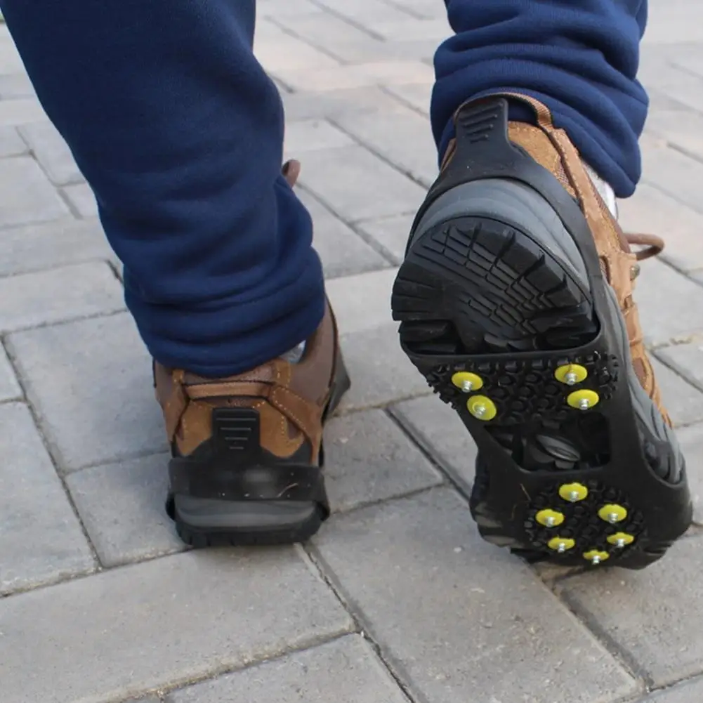 1 Pair 10 Studs Anti-Skid Ice Gripper Spike Winter Cleats Grips Over Anti-Slip Covers Shoes Climbing Crampon Spikes
1 Pair 10 Studs Anti-Skid Ice Gripper Spike Winter Cleats Grips Over Anti-Slip Covers Shoes Climbing Crampon Spikes