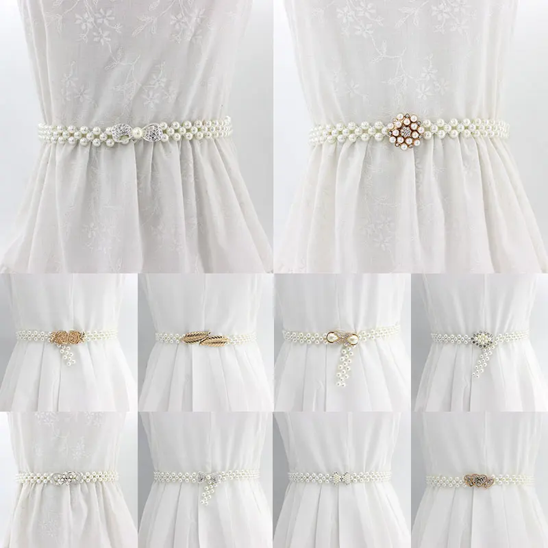 Faux Pearl Beaded Girdle Rhinestone Pearls Belt Pearl Waist Chain Elastic Buckle Waist Belt Dress Decoration Waistbands
Faux Pearl Beaded Girdle Rhinestone Pearls Belt Pearl Waist Chain Elastic Buckle Waist Belt Dress Decoration Waistbands