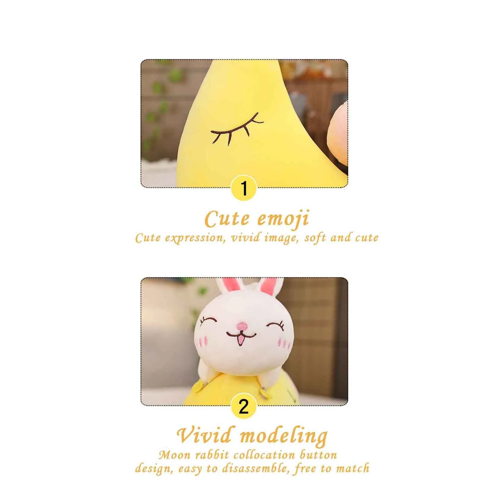 Cute White Rabbit Star Moon Doll Children's Doll Sleeping Pillow Plush Toy Baby accompany the bed doll Sofa cushion
Cute White Rabbit Star Moon Doll Children's Doll Sleeping Pillow Plush Toy Baby accompany the bed doll Sofa cushion