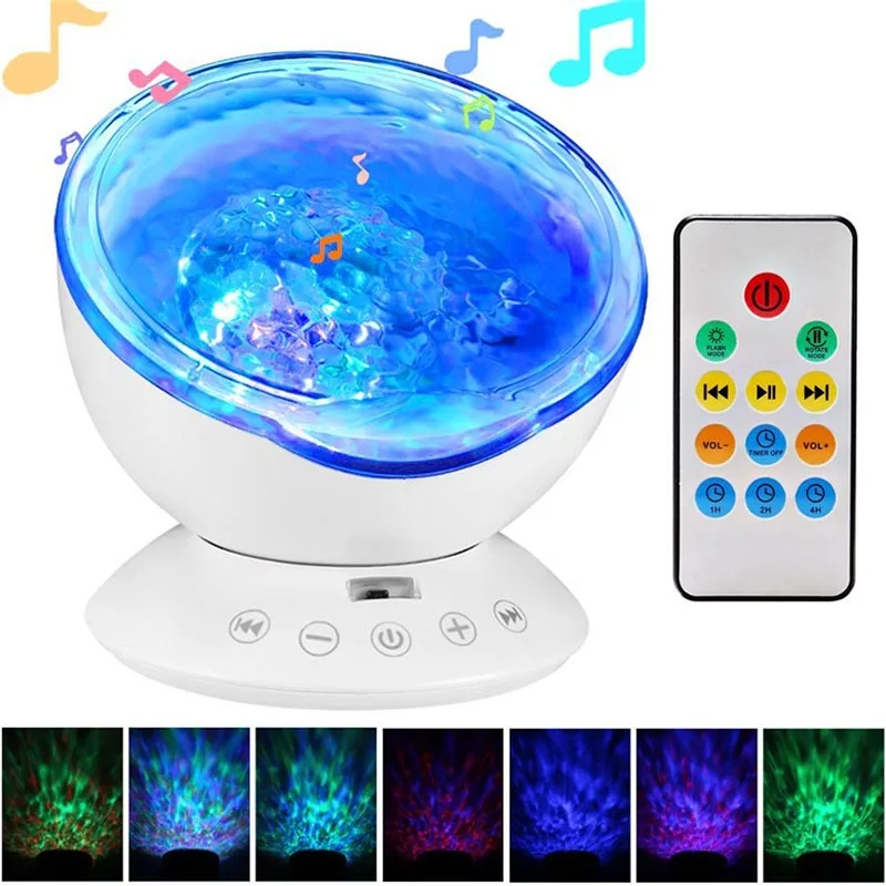 Remote Control Ocean Wave Projection Lamp 7 Different Light Modes 4 Music Player Night Light for Bedroom Living Room Decoration 
Remote Control Ocean Wave Projection Lamp 7 Different Light Modes 4 Music Player Night Light for Bedroom Living Room Decoration