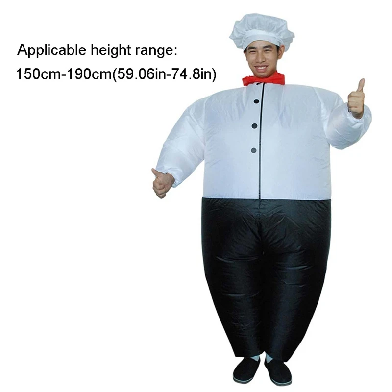 Sumo Wrestler Costume Cosplay Funny Chef Inflatable Suits Blow Up Outfit Halloween Party Dress Clothes for Adult
Sumo Wrestler Costume Cosplay Funny Chef Inflatable Suits Blow Up Outfit Halloween Party Dress Clothes for Adult