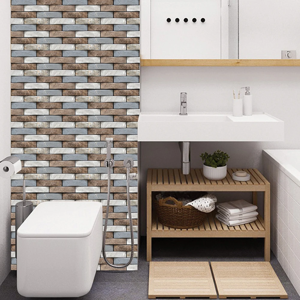 12pcs 3D Wall Tile Sticker Kitchen Bathroom Self-adhesive Decor Waterproof 30x30cm/12" X 12" Used For Tv Background Bedroom Wall
12pcs 3D Wall Tile Sticker Kitchen Bathroom Self-adhesive Decor Waterproof 30x30cm/12" X 12" Used For Tv Background Bedroom Wall