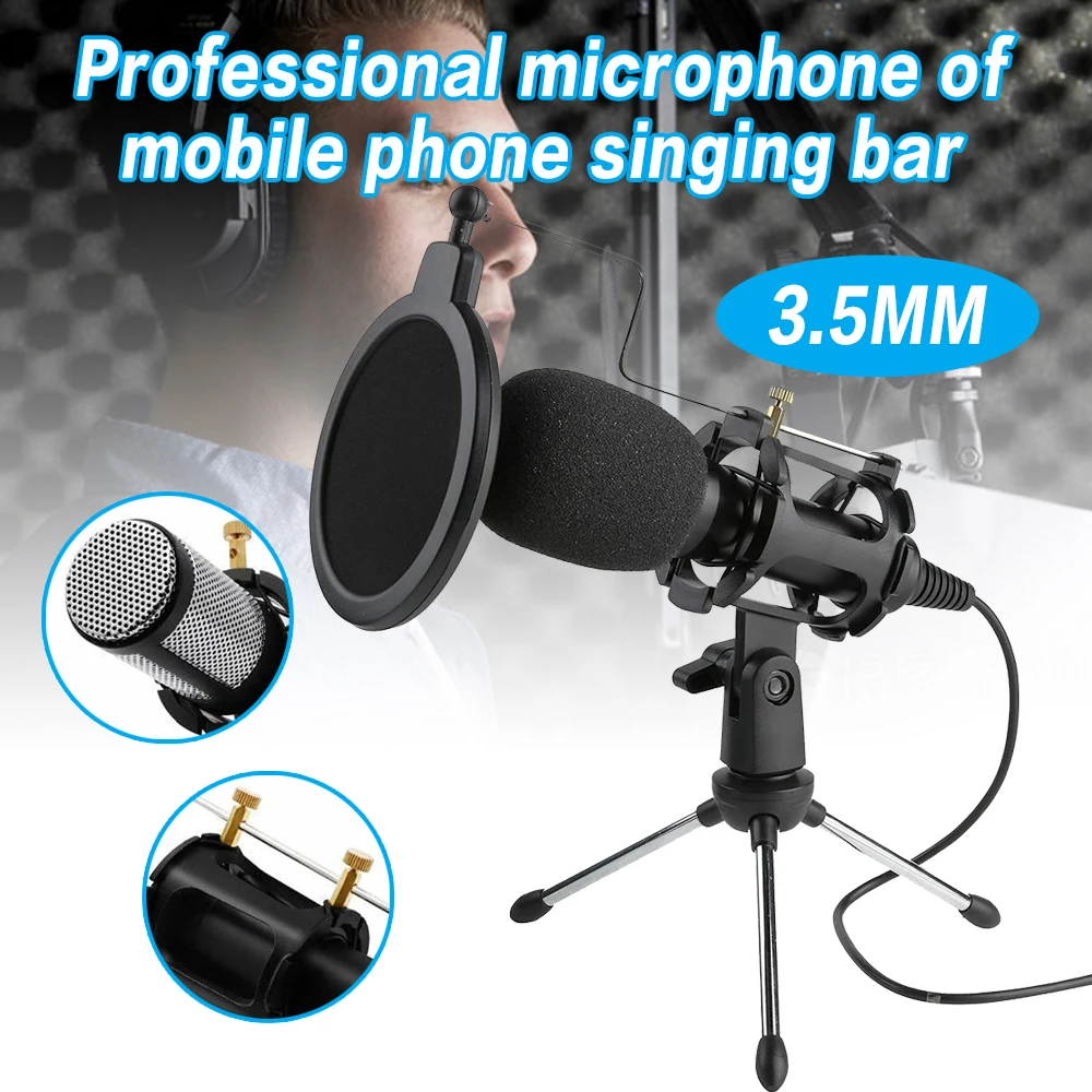 Portable USB Desktop Condenser Microphone Professional Mobile Phone Computer Gaming Microphones For Podcasting Game
Portable USB Desktop Condenser Microphone Professional Mobile Phone Computer Gaming Microphones For Podcasting Game