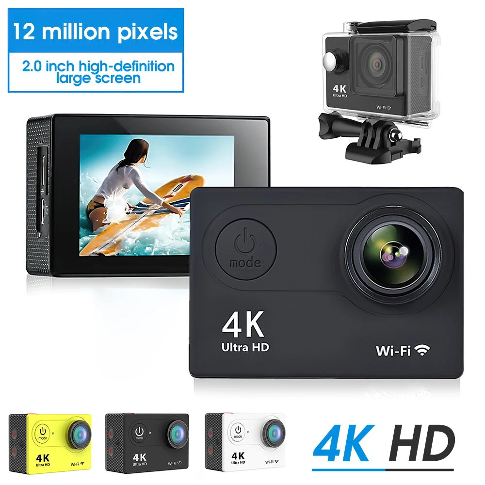 Экшн-камера H9R Ultra HD 4K 30fps Wi-Fi 2,0 дюйма 170 ° Широкий угол, Подводная Водонепроницаемая камера для видеозаписи на шлем, Спортивная камера
Экшн-камера H9R Ultra HD 4K 30fps Wi-Fi 2,0 дюйма 170 ° Широкий угол, Подводная Водонепроницаемая камера для видеозаписи на шлем, Спортивная камера