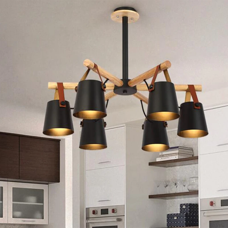 Nordic chandelier E27 led wooden pendant lamp creative designer hanging light loft kitchen living room bedroom black chandelier
Nordic chandelier E27 led wooden pendant lamp creative designer hanging light loft kitchen living room bedroom black chandelier