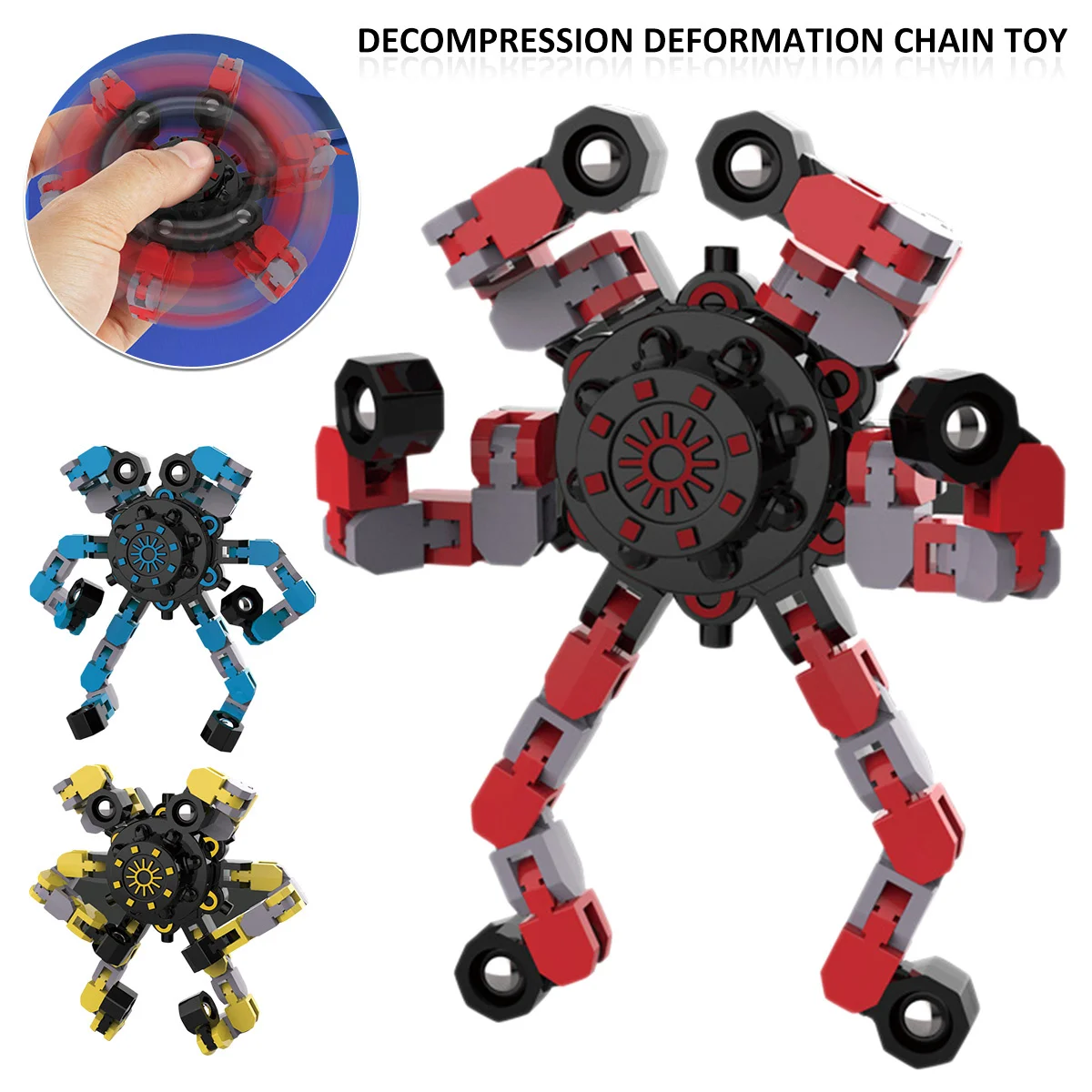 New Handheld Fidget Spinners Toys Deformed Hand Fingertip Top Chain Mechanical Gyroscope Stress Relief Toy For Kids Adults
New Handheld Fidget Spinners Toys Deformed Hand Fingertip Top Chain Mechanical Gyroscope Stress Relief Toy For Kids Adults