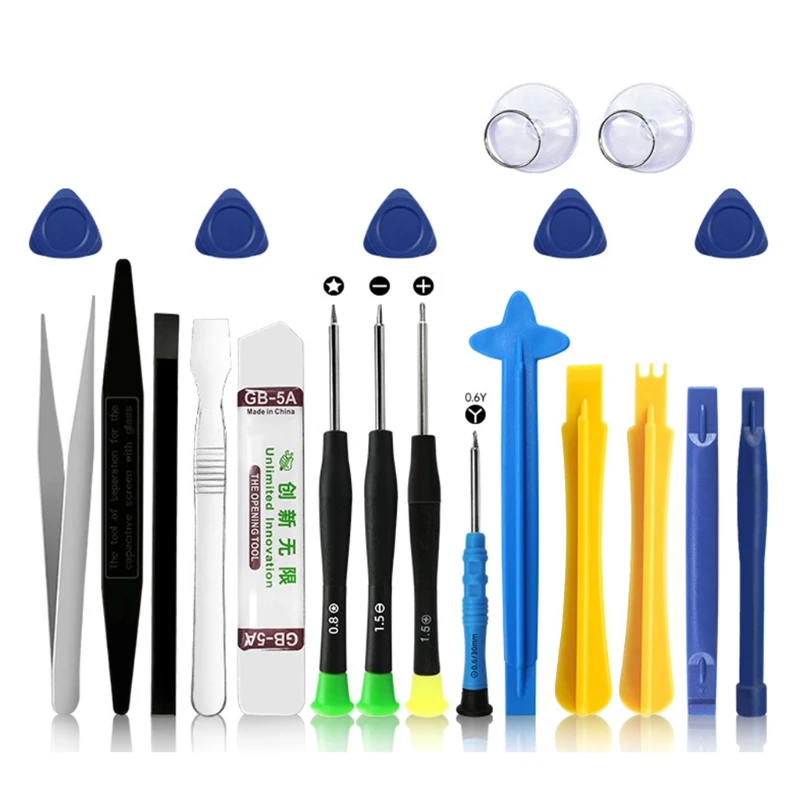 21 in 1 Opening Pry Tool Professional Phone Repair Kit with Metal Spudger Precision Pentalobe Screwdrivers Screen Opener
21 in 1 Opening Pry Tool Professional Phone Repair Kit with Metal Spudger Precision Pentalobe Screwdrivers Screen Opener