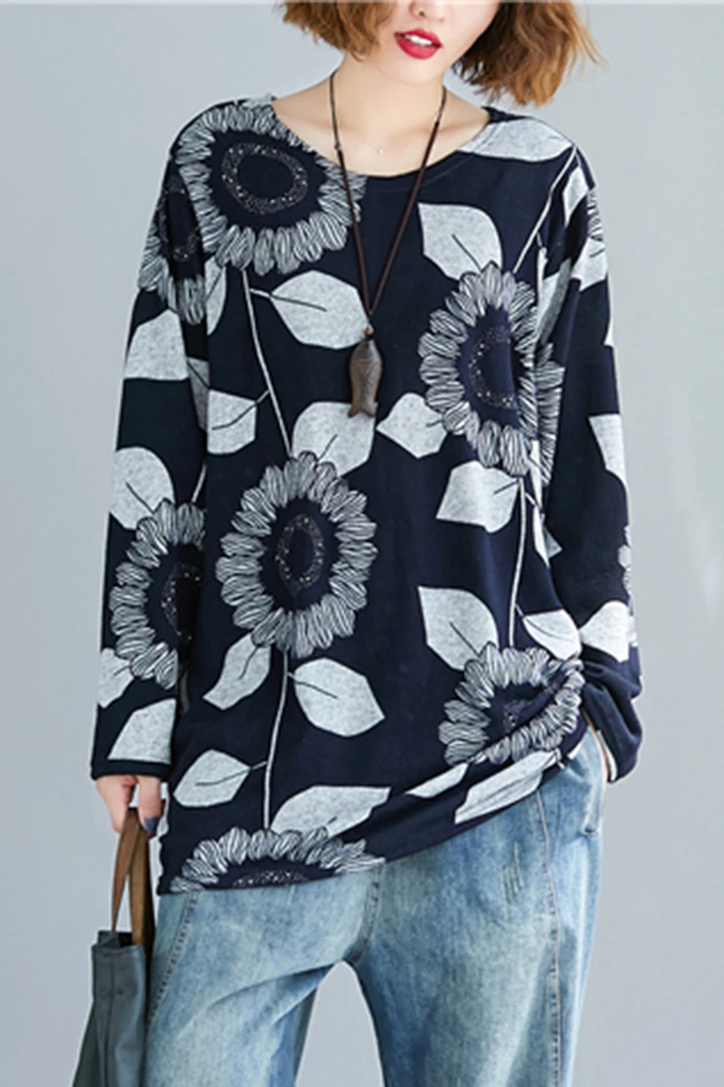 Spring and autumn literary retro big flower middle-age age T-shirt fashion hundred long-sleeved grinding hair reduction knitted
Spring and autumn literary retro big flower middle-age age T-shirt fashion hundred long-sleeved grinding hair reduction knitted
