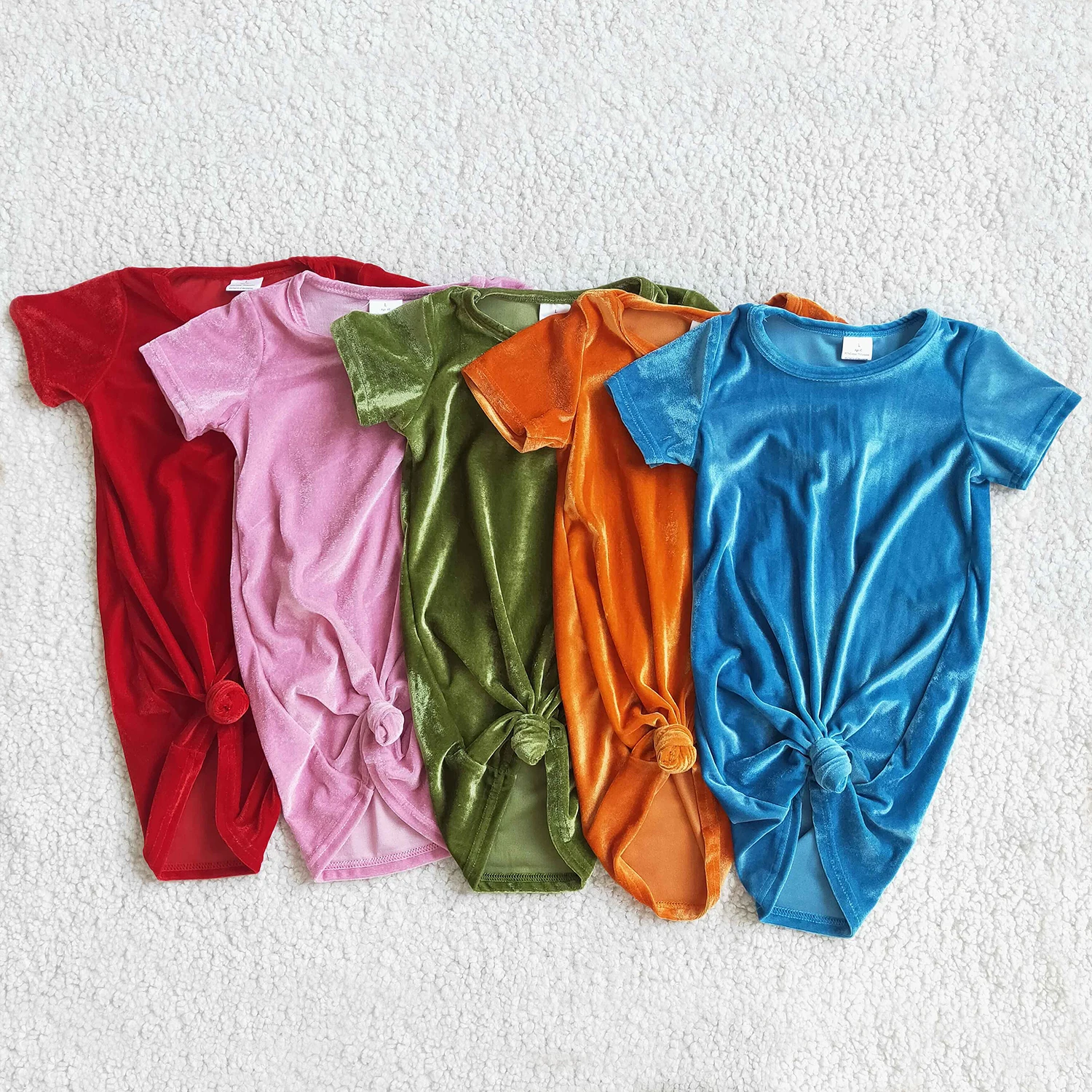 Colorful short sleeve velvet dresses baby boutique clothing toddler girls dresses
Colorful short sleeve velvet dresses baby boutique clothing toddler girls dresses