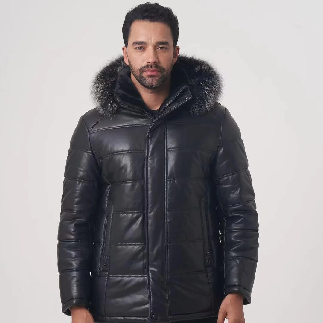 New men's winter coat with Silver Fox fur collar high-quality men's formal brand apparel OGMANDO2028
New men's winter coat with Silver Fox fur collar high-quality men's formal brand apparel OGMANDO2028