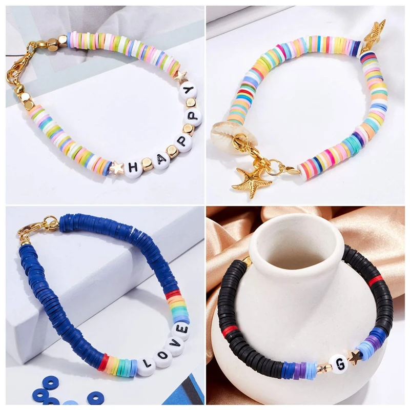 Flat Round Polymer Clay Spacer Beads for Jewelry Making Bracelets Necklace Earring DIY Craft Kit
Flat Round Polymer Clay Spacer Beads for Jewelry Making Bracelets Necklace Earring DIY Craft Kit