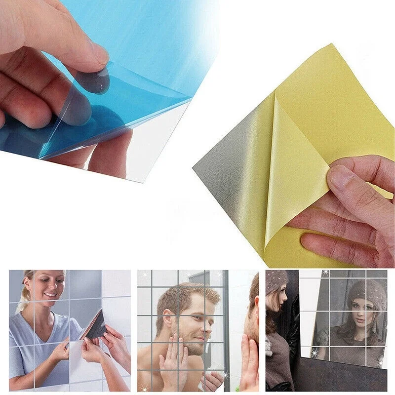0.1MM 15x15cm Mirror Wall Stickers Silver DIY Wall Stickers Bedroom Bathroom Mirror Sticker Squares Wall Paper Mural Home Decor
0.1MM 15x15cm Mirror Wall Stickers Silver DIY Wall Stickers Bedroom Bathroom Mirror Sticker Squares Wall Paper Mural Home Decor