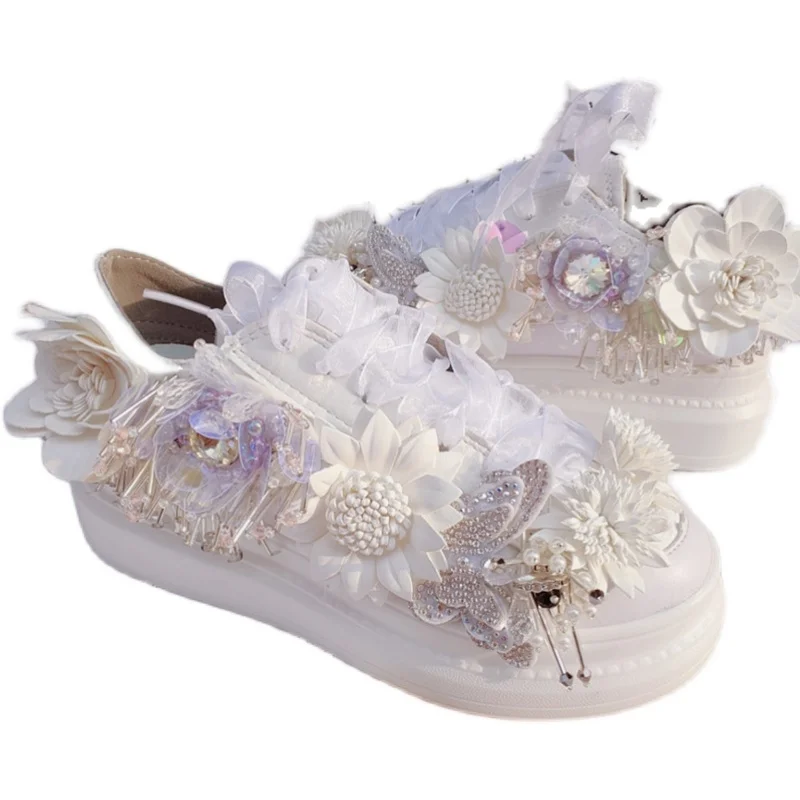 White Leather Platform Sneakers Women's Trainers Shoes Rhinestones Tassel Chunky Sneaker Thick Sole Casual Wedding Shoes Female
White Leather Platform Sneakers Women's Trainers Shoes Rhinestones Tassel Chunky Sneaker Thick Sole Casual Wedding Shoes Female