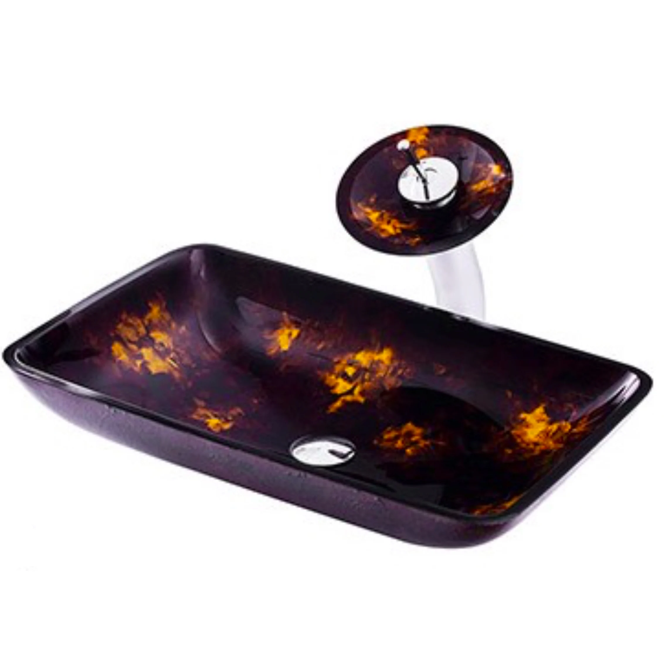 Раковина из закаленного стекла с распылителем для ванной комнаты, раковина для отеля, раковина для ванной, раковина для туалета L570 * W370 * H110 м... 
Раковина из закаленного стекла с распылителем для ванной комнаты, раковина для отеля, раковина для ванной, раковина для туалета L570 * W370 * H110 м...