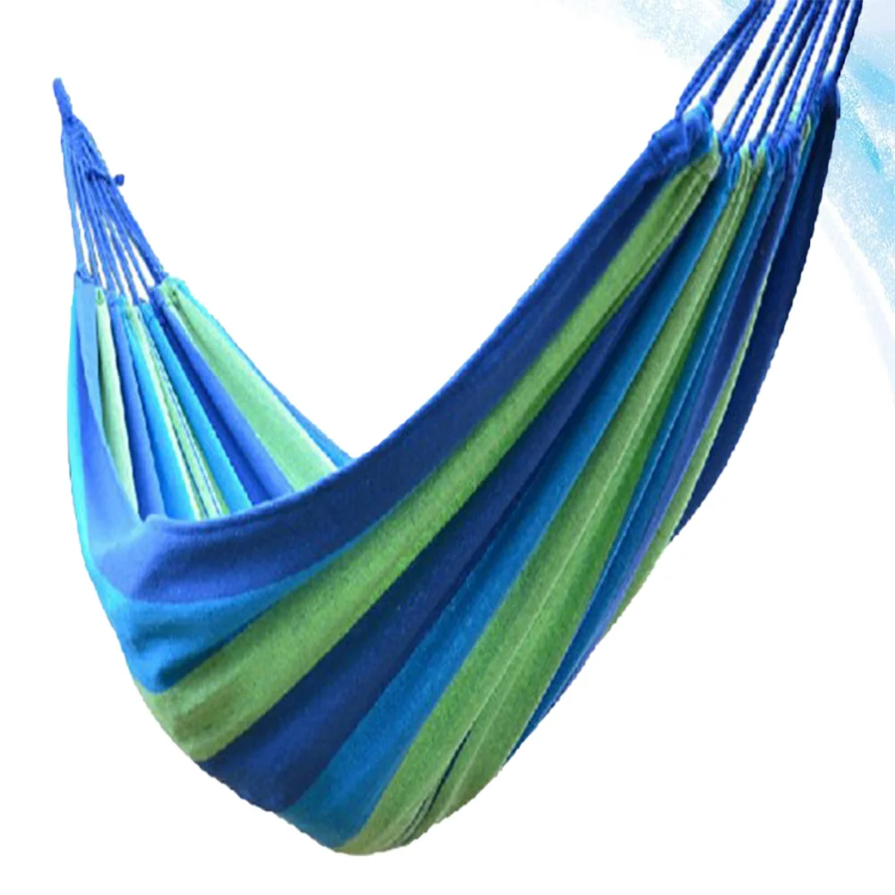 Outdoor Camping Striped Hammock Canvas Hammock Swing Garden Swing Hammock Outdoor Camping Hanging Chair (European Blue)
Outdoor Camping Striped Hammock Canvas Hammock Swing Garden Swing Hammock Outdoor Camping Hanging Chair (European Blue)