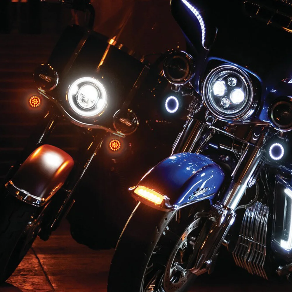 BEVINSEE Motorcycle LED Indicator Front Turn Signal Light For Harley Davison Dyna For Softail Sportster Touring
BEVINSEE Motorcycle LED Indicator Front Turn Signal Light For Harley Davison Dyna For Softail Sportster Touring