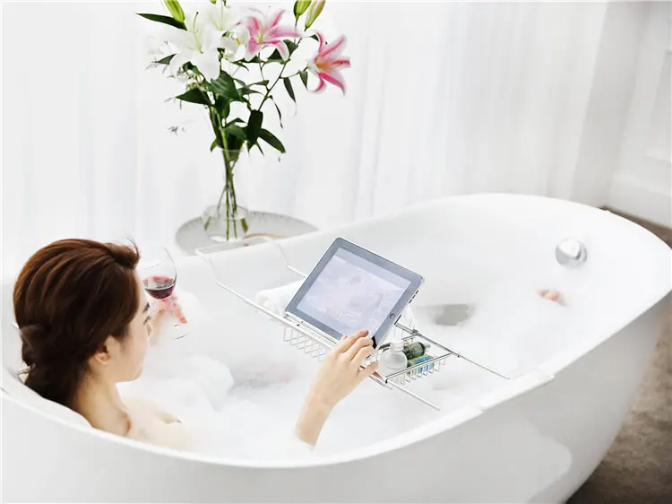 Stainless Bathtub Rack Hotel European Retractable Multi-Function Bathroom Bath Corner Caddy Stainless Steel Bathroom Gadgets
Stainless Bathtub Rack Hotel European Retractable Multi-Function Bathroom Bath Corner Caddy Stainless Steel Bathroom Gadgets
