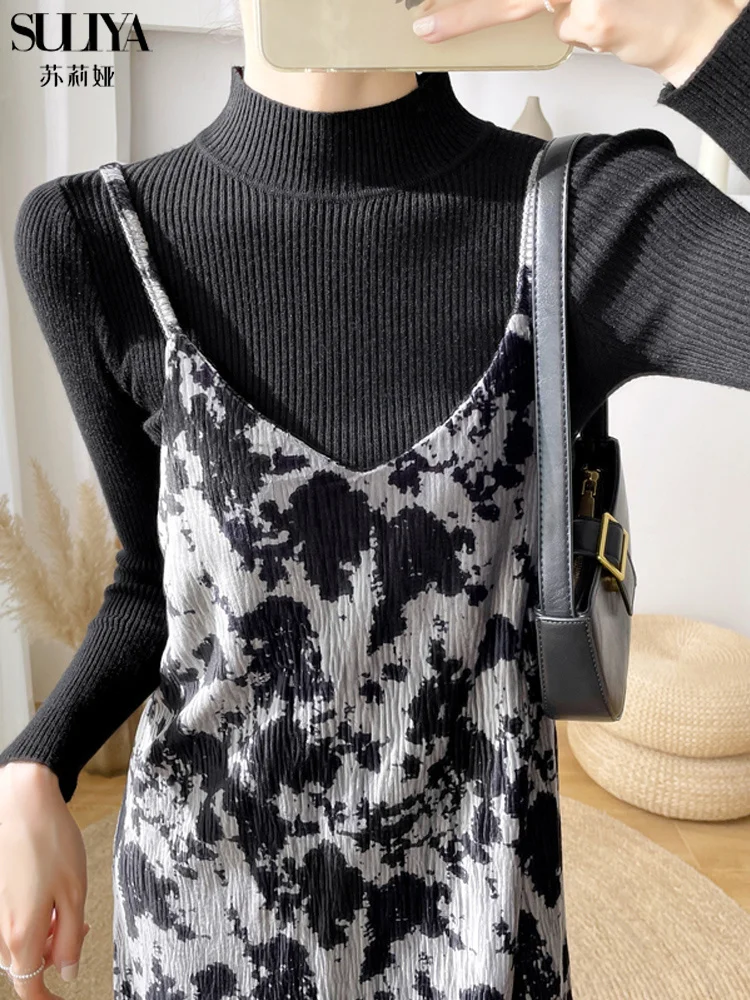 Early Autumn Women's Wear Graceful Slip Dress Women's French Retro Design Floral Dress Suit for Women
Early Autumn Women's Wear Graceful Slip Dress Women's French Retro Design Floral Dress Suit for Women