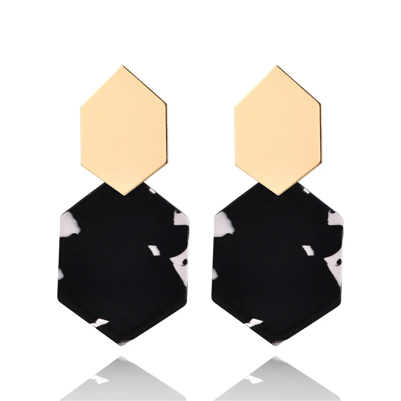 Statement Acetate Resin Acrylic Drop Earrings Metal splicing colorful Earring Geometric Earrings Fashion Jewelry 2019 New
Statement Acetate Resin Acrylic Drop Earrings Metal splicing colorful Earring Geometric Earrings Fashion Jewelry 2019 New