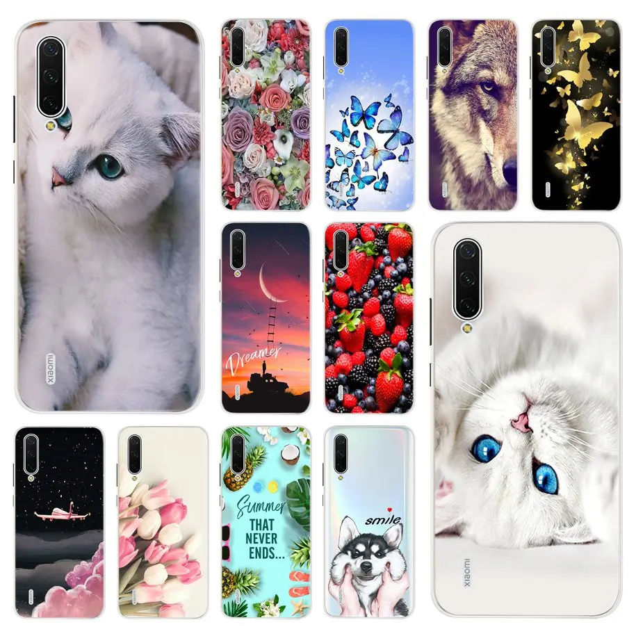 Силиконовый чехол для Xiaomi mi A3 Lite полный защитный Бампер Мягкий ТПУ задняя крышка