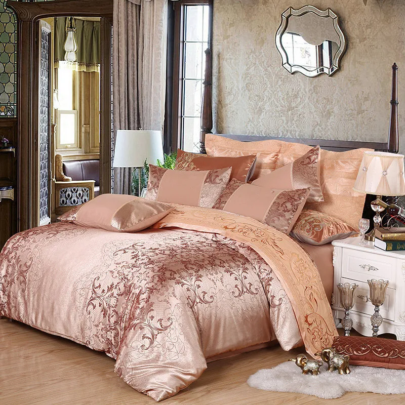 2020 home bedding set Jacquard duvet cover set high quality 4pcs/set embroidery bed linens luxurious bedclothes super king bed
2020 home bedding set Jacquard duvet cover set high quality 4pcs/set embroidery bed linens luxurious bedclothes super king bed