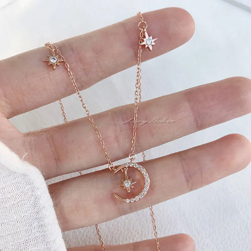 Star Moon Necklace Woman Cute Shining stars and moon Neckchain Necklace BestFriend GIft
Star Moon Necklace Woman Cute Shining stars and moon Neckchain Necklace BestFriend GIft