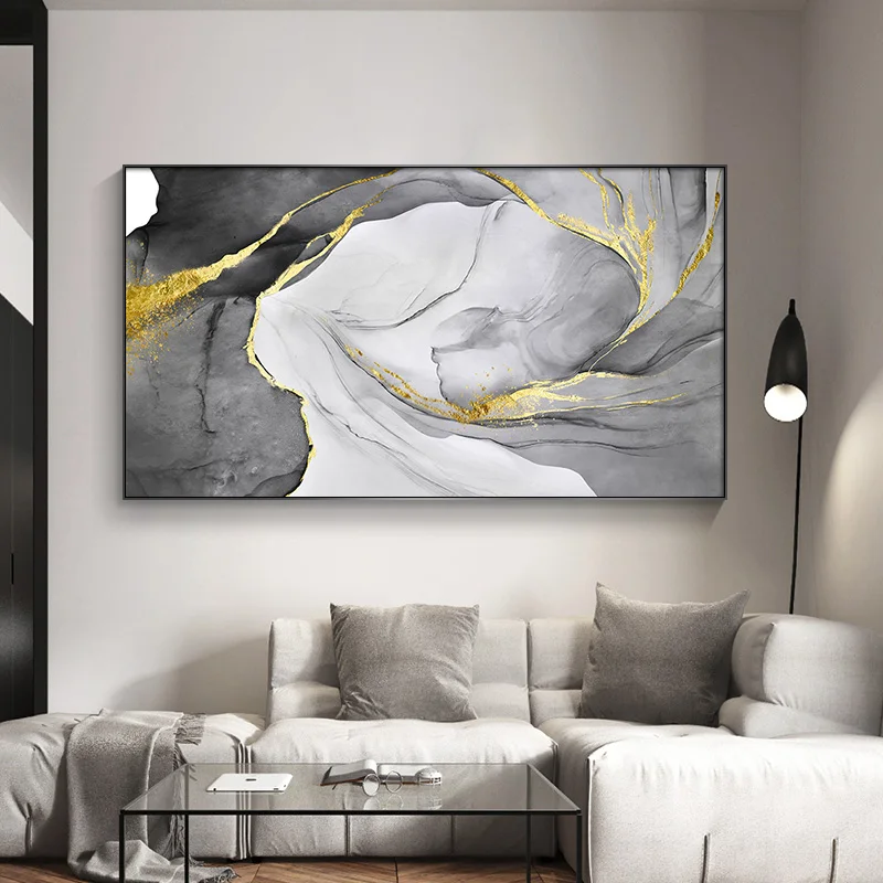 Fantastic Golden Lines Wall Pictures for Living Room Blue and Grey Gradation Canvas Painting Poster and Printing Artistical Deco
Fantastic Golden Lines Wall Pictures for Living Room Blue and Grey Gradation Canvas Painting Poster and Printing Artistical Deco