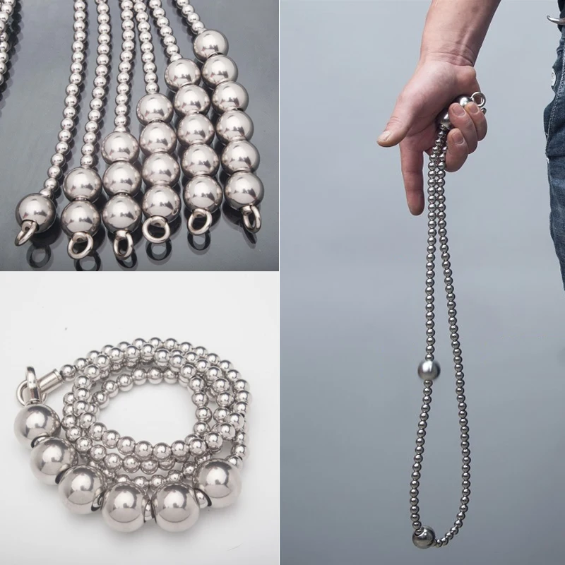 EDC Big Steel Ball Self defense Bracelet Necklace Stainless Steel Whip Titanium Steel Car Personal Safety Weapon Broken Window
EDC Big Steel Ball Self defense Bracelet Necklace Stainless Steel Whip Titanium Steel Car Personal Safety Weapon Broken Window