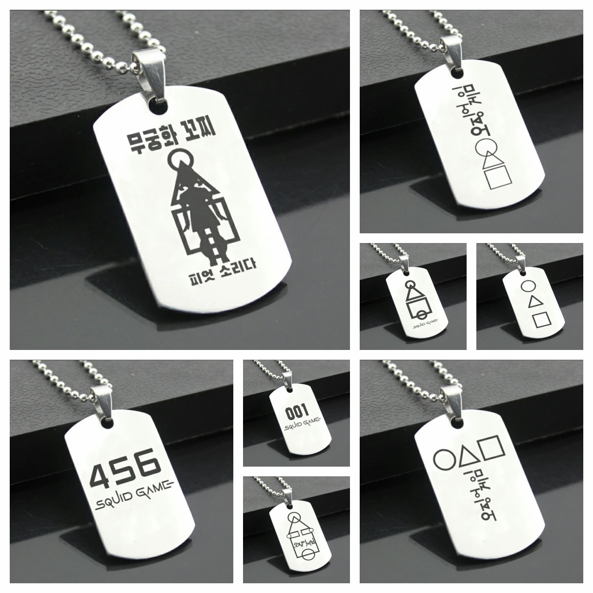 Ожерелье из игры кальмар, ювелирные изделия, подвеска, брелок, аксессуары, ювелирные изделия для мужчин и женщин, подарки для фанатов
Ожерелье из игры кальмар, ювелирные изделия, подвеска, брелок, аксессуары, ювелирные изделия для мужчин и женщин, подарки для фанатов