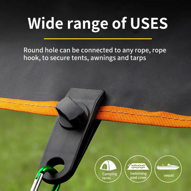 12 Pcs Tarp Clips Plus Aluminum D-R Carabiner Camping Awning Tent Clamp Clips & Tent Tighten Lock Grip for Outdoors
12 Pcs Tarp Clips Plus Aluminum D-R Carabiner Camping Awning Tent Clamp Clips & Tent Tighten Lock Grip for Outdoors