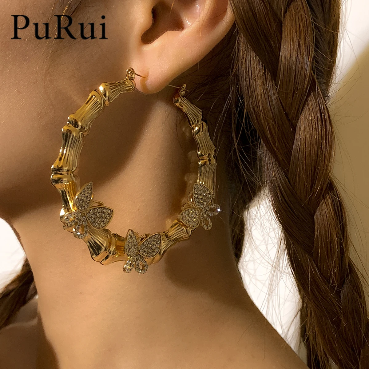 New Butterfly Big Hoop Earring Crystal Circle Earrings for Women Girls Rhinestone Round Earring Jewelry Valentine's Day Gift
New Butterfly Big Hoop Earring Crystal Circle Earrings for Women Girls Rhinestone Round Earring Jewelry Valentine's Day Gift