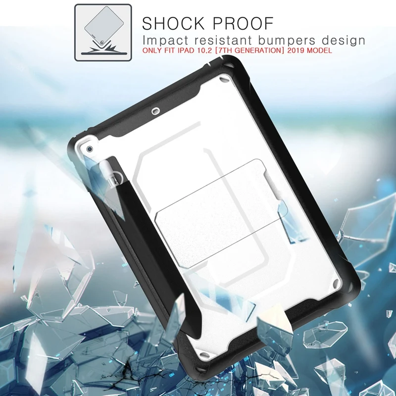 For 2019 iPad 10.2 Inch Tablet PC Case TPU Shockproof Protective Back Cover with Pen Slot Tablet Stand Case
For 2019 iPad 10.2 Inch Tablet PC Case TPU Shockproof Protective Back Cover with Pen Slot Tablet Stand Case