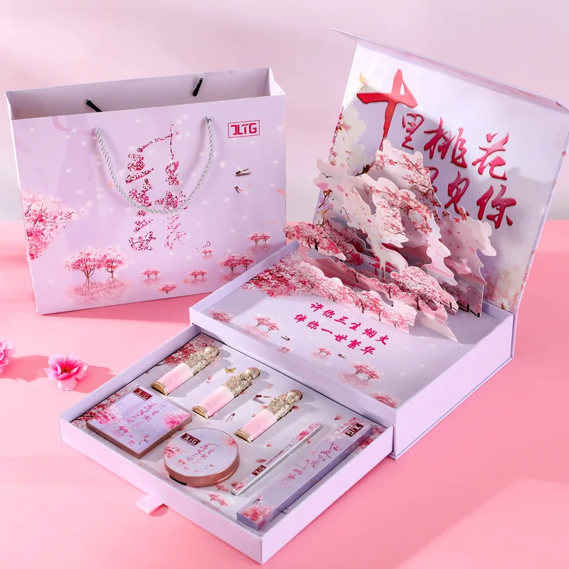 Valentine's Day Present Carved Lipstick Makeup Set Women Make Up Tools Kit Embossed Eyeshadow Eyeliner Peach Blossom Gift Box
Valentine's Day Present Carved Lipstick Makeup Set Women Make Up Tools Kit Embossed Eyeshadow Eyeliner Peach Blossom Gift Box