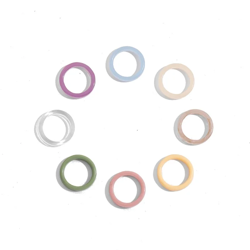 2021 New Sweet Temperament Candy Color Transparent Resin Ring Lovely Elegant Fashion Accessories Color Women's Jewelry Ring 
2021 New Sweet Temperament Candy Color Transparent Resin Ring Lovely Elegant Fashion Accessories Color Women's Jewelry Ring
