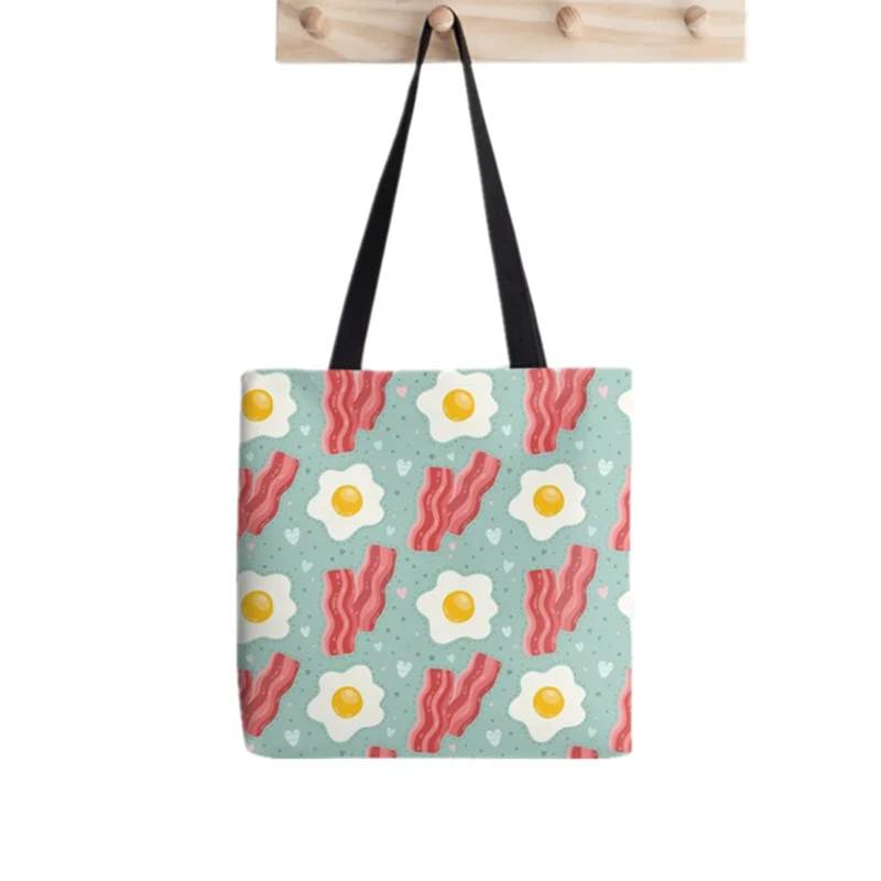 2021 сумка-шоппер с мультяшным рисунком в виде яйца и бекона, женская сумка-шоппер в стиле Харадзюку, Женская Холщовая Сумка через плечо
2021 сумка-шоппер с мультяшным рисунком в виде яйца и бекона, женская сумка-шоппер в стиле Харадзюку, Женская Холщовая Сумка через плечо
