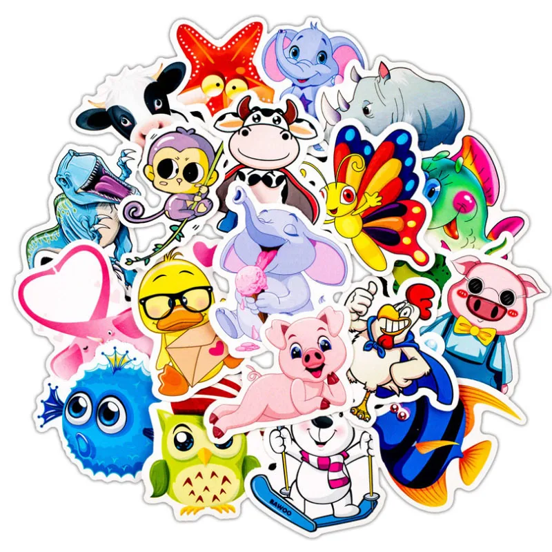 10/30/50/100Pcs Cute cartoon animals For Snowboard Laptop Luggage Fridge Car- Styling Vinyl Decal Home Decor Stickers
10/30/50/100Pcs Cute cartoon animals For Snowboard Laptop Luggage Fridge Car- Styling Vinyl Decal Home Decor Stickers